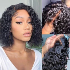220% Density 4x4/5x5 Lace Closure Bob Wigs Pre Plucked Water Wave Wigs For Black Women -Ethereal Hair Shop 700 water wave bob wig 4 8c451e5e 6c50 4b2f a608 bfb5ecf3f487