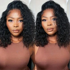 Water Wave Short Bob 13x4 Lace Front Wigs 100% Human Hair Pre Plucked Glueless Lace Front Wigs -Ethereal Hair Shop 700 water wave bob wig 8 5078c845 8832 426b 9647 948e8744a657