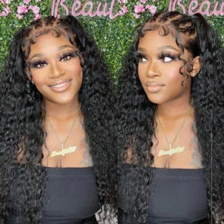 Glueless 13x4 Water Wave HD Lace Frontal Wig Put On And Go No Glue Lace Front Wigs With Invisible Knots 22 Glueless 13x4 Water Wave HD Lace Frontal Wig Put On And Go No Glue Lace Front Wigs With Invisible Knots -Ethereal Hair Shop 700 water wave lace wig 11