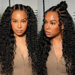 Ear To Ear 13x4 HD Lace Front Straight Wig Pre Cut & Plucked & Bleached Real Glueless Wig 29 Ear To Ear 13x4 HD Lace Front Straight Wig Pre Cut & Plucked & Bleached Real Glueless Wig -Ethereal Hair Shop 700 water wave pre all lace wig 16