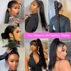 Invisi-String Straight 360 HD Lace Wig Human Hair Snug Fit Glueless Wig Pre Bleached Knots Lace Parting Anywhere -Ethereal Hair Shop 700 water wave pre all lace wig 57