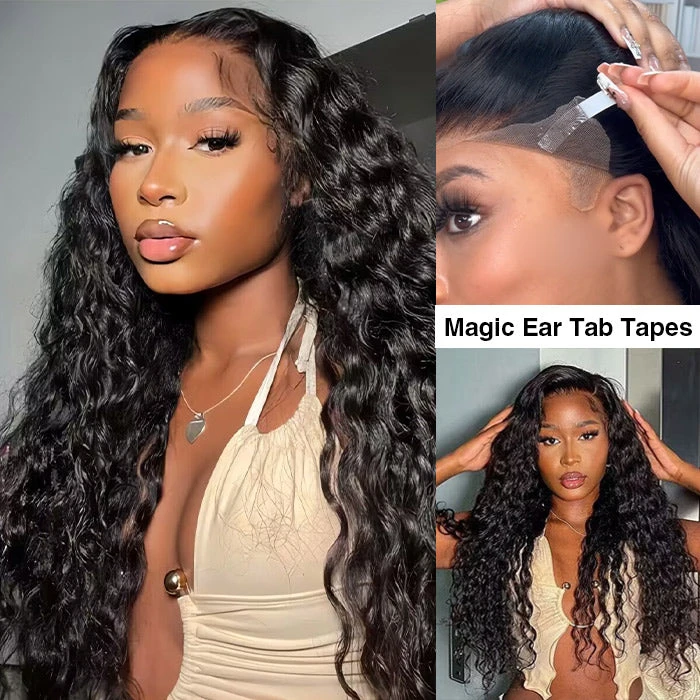 13x6 Full Lace Frontal Water Wave Wig Pre Bleached Glueless Lace Human Hair Wigs Super Secure 6 13x6 Full Lace Frontal Water Wave Wig Pre Bleached Glueless Lace Human Hair Wigs Super Secure - Image 4
