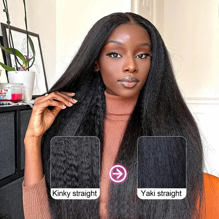 13x6 Lace Frontal Yaki Straight Pre Cut & Pre-Plucked Real Ear To Ear Pre-All Glueless Wig 10 13x6 Lace Frontal Yaki Straight Pre Cut & Pre-Plucked Real Ear To Ear Pre-All Glueless Wig - Image 8