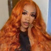 Orange Ginger Wig 13x4 13x6 HD Lace Front Wig Straight & Body Wave Pre-colored Human Hair Wigs 1 Orange Ginger Wig 13x4 13x6 HD Lace Front Wig Straight & Body Wave Pre-colored Human Hair Wigs -Ethereal Hair Shop 700 0000 2