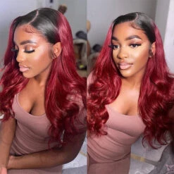 Ombre Colored 13x4 HD Transparent Lace Front Wig Pre Plucked Brazilian Virgin Human Hair Wig For Women 24 Ombre Colored 13x4 HD Transparent Lace Front Wig Pre Plucked Brazilian Virgin Human Hair Wig For Women -Ethereal Hair Shop 700 0003 s l1600