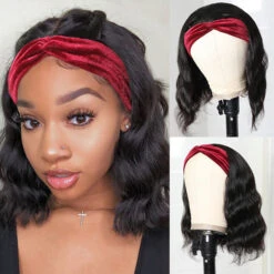 220% Density Body Wave Hair Headband Bob Wig Glueless Human Hair Half Wig 14 220% Density Body Wave Hair Headband Bob Wig Glueless Human Hair Half Wig -Ethereal Hair Shop 700 0007 1