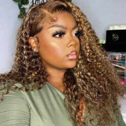 Highlight Put On Go® Glueless Wig Pre Cut 4x4 HD Lace Closure Wig Beginner Friendly -Ethereal Hair Shop 700 0007 deep wave highlight wig