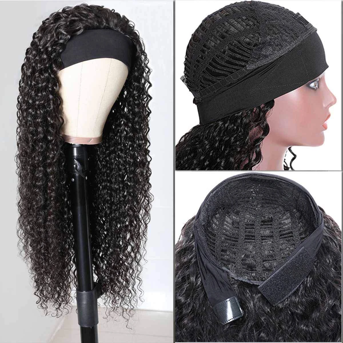 150% Density Full Texture Headband Human Hair Wigs Full Machine Made Full Looking Lace Wig 5 150% Density Full Texture Headband Human Hair Wigs Full Machine Made Full Looking Lace Wig - Image 3