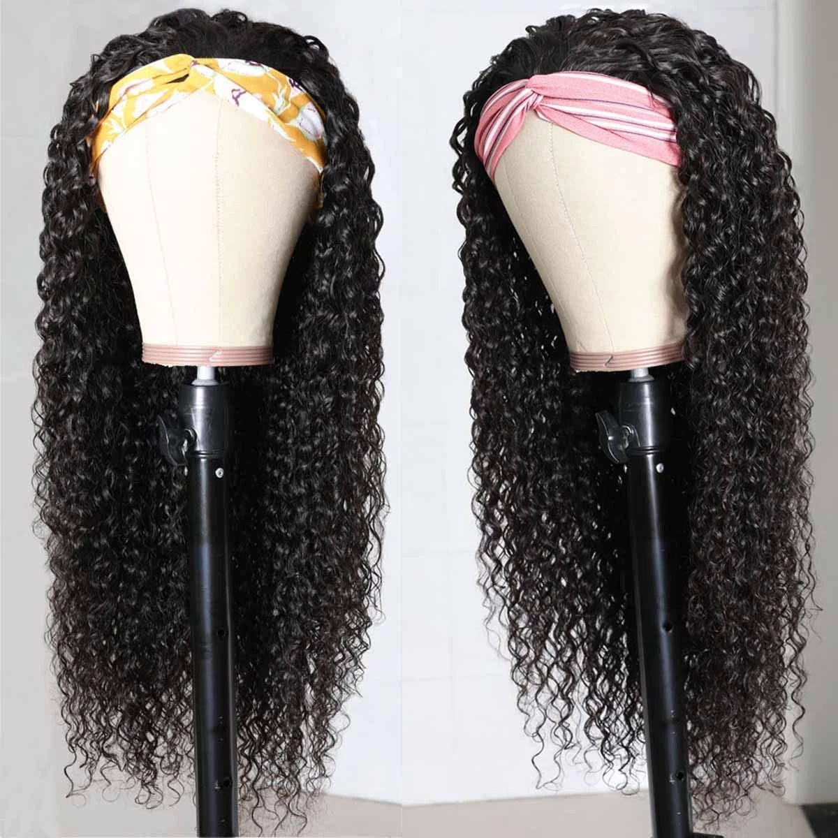 150% Density Full Texture Headband Human Hair Wigs Full Machine Made Full Looking Lace Wig 4 150% Density Full Texture Headband Human Hair Wigs Full Machine Made Full Looking Lace Wig - Image 2