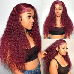 99J Burgundy Color 13x4 HD Lace Front Wigs Pre Plucked Long Curly Virgin Human Hair Wigs 13 99J Burgundy Color 13x4 HD Lace Front Wigs Pre Plucked Long Curly Virgin Human Hair Wigs -Ethereal Hair Shop 740 efa4ef64 f8ab 49a2 97f6 d888430b3304