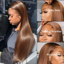 #4 Chocolate Brown 13x4 HD Lace Front Wigs Human Hair Wigs For Women Pre Plucked 17 #4 Chocolate Brown 13x4 HD Lace Front Wigs Human Hair Wigs For Women Pre Plucked -Ethereal Hair Shop 743