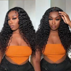 Glueless Wig Deep Wave 8x5 HD Lace Human Hair Pre Plucked & Bleached Ready To Go 19 Glueless Wig Deep Wave 8x5 HD Lace Human Hair Pre Plucked & Bleached Ready To Go -Ethereal Hair Shop 782