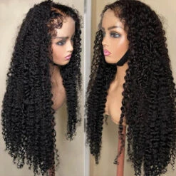4C Curly Edges Hairline Glueless Curly Lace Front Human Hair Wig With Super Natural Hairline 220% Density -Ethereal Hair Shop 789 1
