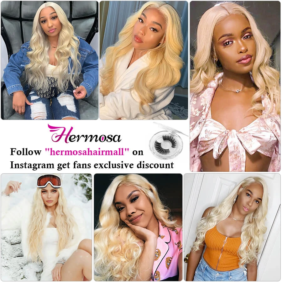 613 Blonde Virgin Hair Body Wave 3 Bundles 100% Unprocessed Human Hair Weave 9 613 Blonde Virgin Hair Body Wave 3 Bundles 100% Unprocessed Human Hair Weave - Image 7