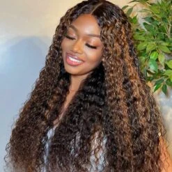 1B/30 Ombre Balayage Highlight Curly Human Hair Wigs Glueless 13x4/13x6 HD Lace Frontal Wigs Pre Plucked -Ethereal Hair Shop 7 76ba65ba ffaa 4cab b3bf 07337ccf1302