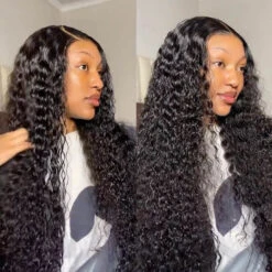 Pre Bleached Deep Wave Glueless Wig 8x5 Partingplus Lace Closure Wig Beginner Friendly 1 Min Install -Ethereal Hair Shop 804