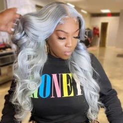 Colored Human Hair Lace Front Wigs Body Wave Gray Hair Wigs 13x6 13x4 5x5 HD Lace Wigs -Ethereal Hair Shop 810 1