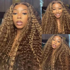 Highlights Pre Plucked 360 Transparent Lace Frontal Wig Straight Deep Wave Human Hair Wigs 26 Highlights Pre Plucked 360 Transparent Lace Frontal Wig Straight Deep Wave Human Hair Wigs -Ethereal Hair Shop 813 1abd08ec f8ba 4178 8637 2a5b89c32260