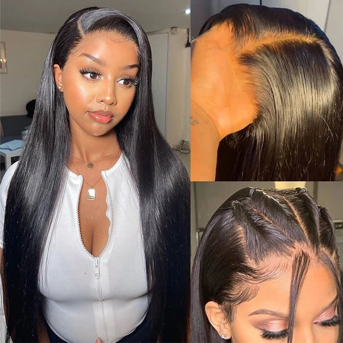 Skinlike HD Lace Straight 13x6 13x4 HD Lace Frontal Wig Human Hair New Upgrade Invisible Knot Wigs 4 Skinlike HD Lace Straight 13x6 13x4 HD Lace Frontal Wig Human Hair New Upgrade Invisible Knot Wigs - Image 2