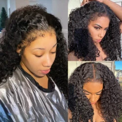 4C Edges Hairline Wig Transparent 13x4 HD Lace Pre-Plucked Curly Human Hair Wig With Curly Baby Hair 16 4C Edges Hairline Wig Transparent 13x4 HD Lace Pre-Plucked Curly Human Hair Wig With Curly Baby Hair -Ethereal Hair Shop 847.1