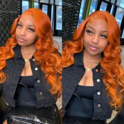 Ginger Orange Wig 4x4/5x5 Transparent HD Lace Human Hair Wigs Pre Plucked Hairline 180% Density 17 Ginger Orange Wig 4x4/5x5 Transparent HD Lace Human Hair Wigs Pre Plucked Hairline 180% Density -Ethereal Hair Shop 859