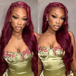 99J Burgundy 4x4 HD Lace Closure Human Hair Wig With Pre Plucked Hairline 17 99J Burgundy 4x4 HD Lace Closure Human Hair Wig With Pre Plucked Hairline -Ethereal Hair Shop 99j body wave lace wig 1 6b422e2d a945 4b0e 9678 5f6d3c48e369