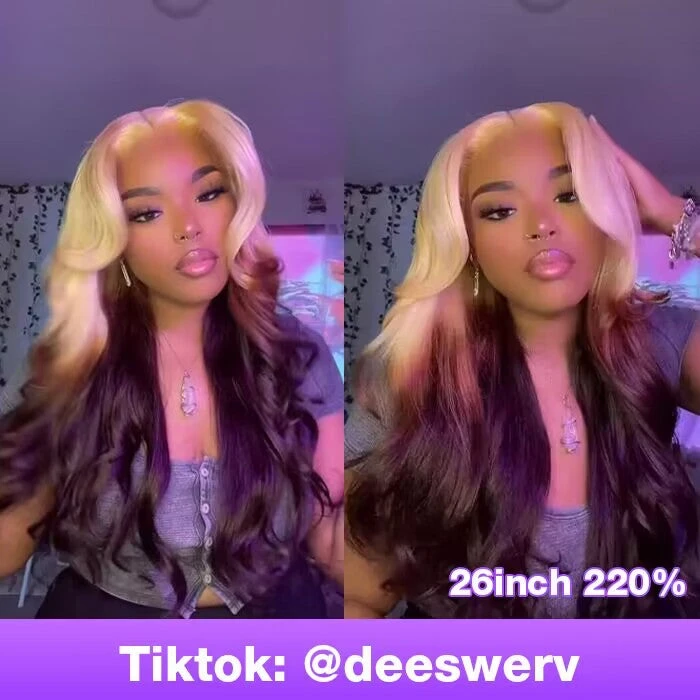 613 Blonde Ombre Lace Front Wig Brazilian Body Wave Human Hair Wigs Pre Plucked 5 613 Blonde Ombre Lace Front Wig Brazilian Body Wave Human Hair Wigs Pre Plucked - Image 3