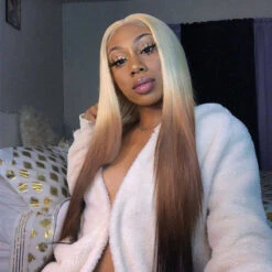 Ombre Lace Front Wig Straight Hair 613 Blonde Brown 13x4 5*5 Lace Front Human Hair Wigs 12 Ombre Lace Front Wig Straight Hair 613 Blonde Brown 13x4 5*5 Lace Front Human Hair Wigs -Ethereal Hair Shop A4f1061c1241b485693fd48f240d67653j