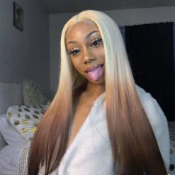 Ombre Lace Front Wig Straight Hair 613 Blonde Brown 13x4 5*5 Lace Front Human Hair Wigs 14 Ombre Lace Front Wig Straight Hair 613 Blonde Brown 13x4 5*5 Lace Front Human Hair Wigs -Ethereal Hair Shop Aa723d9b31585424a8f561e465388ffebM