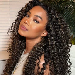 4C Curly Edges Hairline Glueless Curly Lace Front Human Hair Wig With Super Natural Hairline 220% Density -Ethereal Hair Shop AlwaysAmeera24inches220 densityP1b 274c 2 1