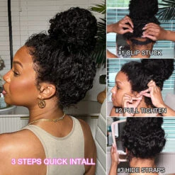 4C Curly Edges Invisi-String Snug Fit 360 Curly Lace Front Human Hair Wig Pre Bleached Knots With Curly Baby Hair All Around -Ethereal Hair Shop AlwaysAmeera 4c 360 wig 1