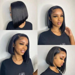 Asymmetrical Blunt Cut Bob Side Part Straight Glueless HD Lace Front Wigs 220% Density -Ethereal Hair Shop AsymmetricalBobwig 2 600x 2 1