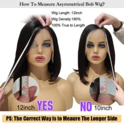 Asymmetrical Blunt Cut Bob Side Part Straight Glueless HD Lace Front Wigs 220% Density -Ethereal Hair Shop AsymmetricalBobwig 2 700x 12