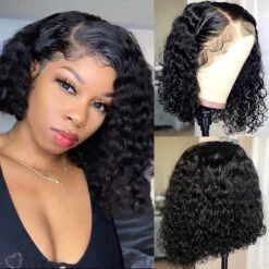 Glueless Asymmetric Side Part Bob Closure Wig Deep Wave 100% Human Hair 220% Density -Ethereal Hair Shop AsymmetricalBobwig 2 700x 15