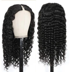 No Leave Out V/U Part Wig Deep Wave Human Hair Wigs Beginnger Friendly Easy Install -Ethereal Hair Shop Deep Wave V Part Wig 10