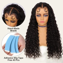 Pre Braided Wig Water Wave Full 13x6 HD Lace Frontal Human Hair Wigs For Women 15 Pre Braided Wig Water Wave Full 13x6 HD Lace Frontal Human Hair Wigs For Women -Ethereal Hair Shop Pre Braided Wigs 37