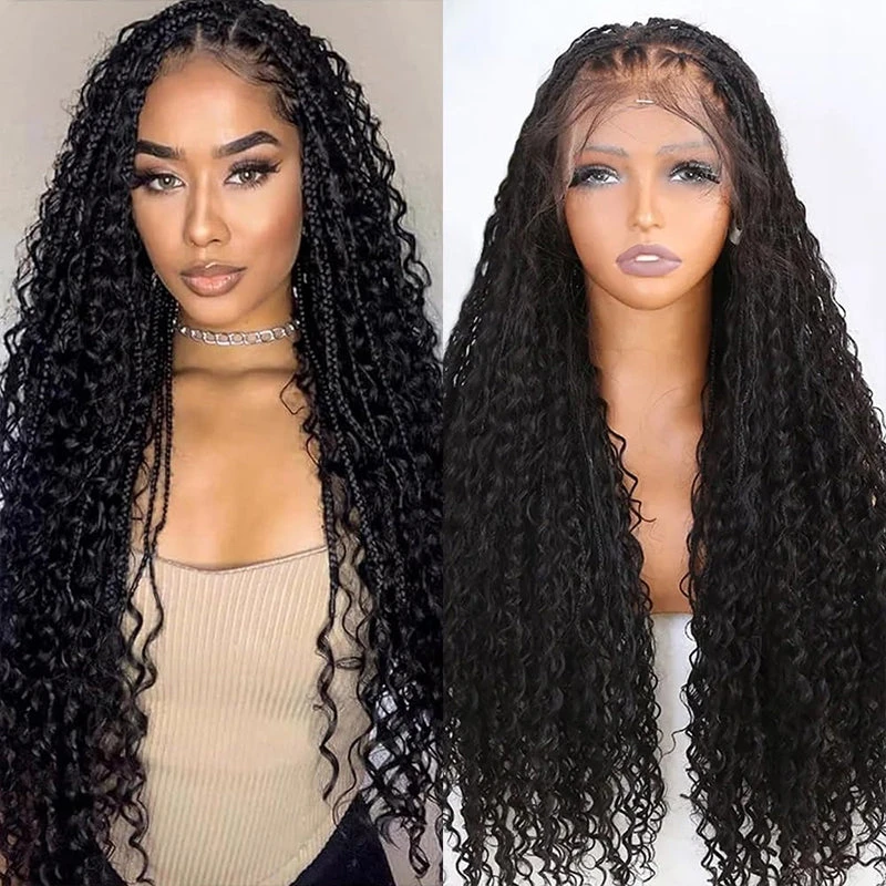 Pre Braided Wig Water Wave Full 13x6 HD Lace Frontal Human Hair Wigs For Women 11 Pre Braided Wig Water Wave Full 13x6 HD Lace Frontal Human Hair Wigs For Women - Image 9