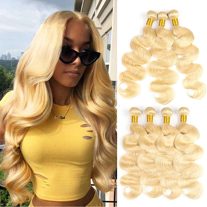 613 Blonde Virgin Hair Body Wave 3 Bundles 100% Unprocessed Human Hair Weave 3 613 Blonde Virgin Hair Body Wave 3 Bundles 100% Unprocessed Human Hair Weave