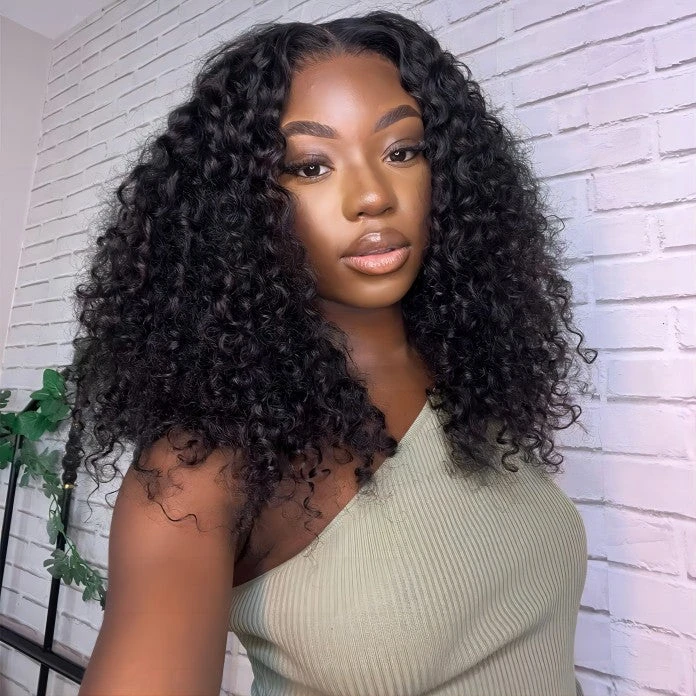 220% Density Shoulder Length Short Curly Hair Bob Wigs Pre-Cut 8×5 Glueless HD Lace Wigs 3 220% Density Shoulder Length Short Curly Hair Bob Wigs Pre-Cut 8×5 Glueless HD Lace Wigs