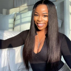 Silk Straight V/U Part Wigs No Leave Out Natural Scalp Protective Wigs Beginner Friendly -Ethereal Hair Shop V part straight 9