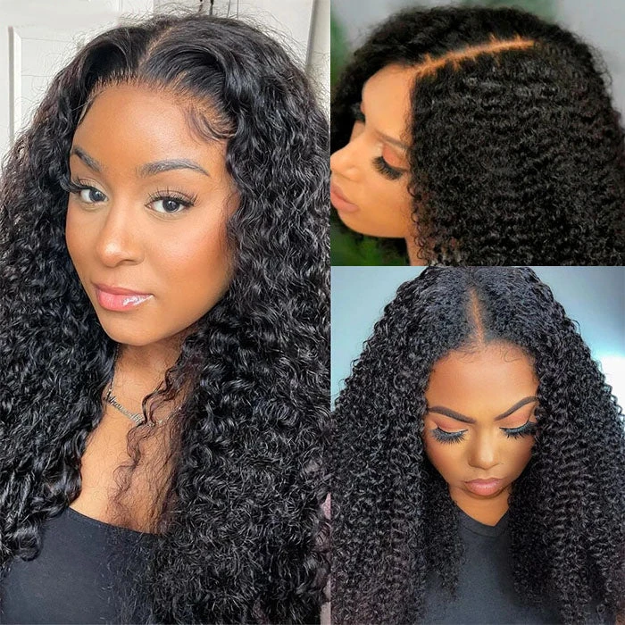 Glueless V/U Part Jerry Curly Wig No Leave Out Affordable Human Hair Wig Beginner Friendly 5 Glueless V/U Part Jerry Curly Wig No Leave Out Affordable Human Hair Wig Beginner Friendly - Image 4