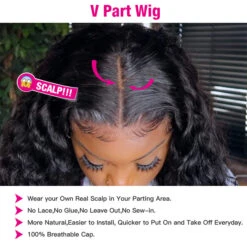 Water Wave V/U Part Human Hair Wigs No Leave Out Beginnger Friendly Easy Install 16 Water Wave V/U Part Human Hair Wigs No Leave Out Beginnger Friendly Easy Install -Ethereal Hair Shop V partwaterwave 9
