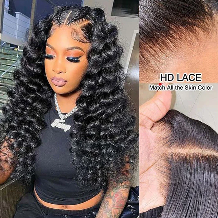 Loose Deep Wave Glueless Lace Wig Pre-Knotless HD Lace Human Hair Wig Ready To Go 4 Loose Deep Wave Glueless Lace Wig Pre-Knotless HD Lace Human Hair Wig Ready To Go - Image 2