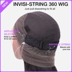 Kinky Straight Invisible-String Snug Fit 360 Full Lace Pre Plucked & Bleached HD Lace Glueless Wigs -Ethereal Hair Shop ad97a281978f50395f338afd1afc3ac5