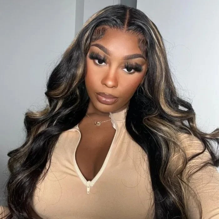 #1B/27 Blonde Highlight Color 8x5 HD Lace Human Hair Glueless Wig Pre Plucked Natural Hairline Ship In 24H 8 #1B/27 Blonde Highlight Color 8x5 HD Lace Human Hair Glueless Wig Pre Plucked Natural Hairline Ship In 24H - Image 6