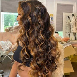 Balayage Highlight P1B/30 Body Wave 5x5 13x4 HD Undetectable Lace Front Wigs 100% Human Hair -Ethereal Hair Shop black wigs with blonde highlights