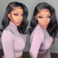 Glueless Pre-Cut 8×5 Lace Closure Wig Body Wave 13*4 HD Lace Front Human Hair Wigs Bleached Knots Beginner Friendly -Ethereal Hair Shop body wave short bob lace front wig