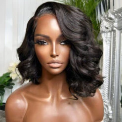 Asymmetrical Side Part Bob Wigs Body Wave Glueless HD Lace Front Wigs 220% Density 15 Asymmetrical Side Part Bob Wigs Body Wave Glueless HD Lace Front Wigs 220% Density -Ethereal Hair Shop bodywaveAsymmetricalBobwig 5