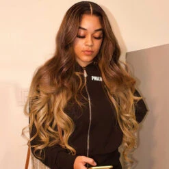 T4/27 Ombre Brown Body Wave Frontal Wigs Glueless 13x6 5x5 HD Lace Front Human Hair Wigs 10 T4/27 Ombre Brown Body Wave Frontal Wigs Glueless 13x6 5x5 HD Lace Front Human Hair Wigs -Ethereal Hair Shop bodywavelacewig 1