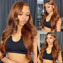 #30 Chestnut Brown Lace Front Wigs Body Wave Human Hair Fall Color Wigs For Women 15 #30 Chestnut Brown Lace Front Wigs Body Wave Human Hair Fall Color Wigs For Women -Ethereal Hair Shop brown lace front wigs